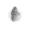 Bague 56 Art déco - Bague navette en or blanc 18 carats, diamants et saphirs 58 Facettes