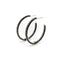 Boucles d'oreilles Boucles d’oreilles créoles en or blanc 18k et diamants noirs et blancs 58 Facettes A10020
