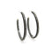Boucles d'oreilles Boucles d’oreilles créoles en or blanc 18k et diamants noirs et blancs 58 Facettes A10020