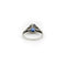 Bague 48 Bague Art déco en or blanc 14K avec saphir naturel 58 Facettes