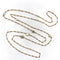 Collier Édouardien - Long collier chaîne en or 14K et perles naturelles du Mississippi 58 Facettes