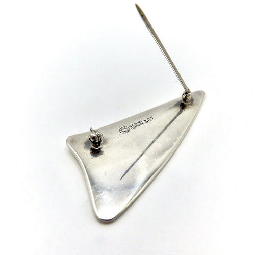 Broche Georg Jensen - Broche triangulaire n° 327 en argent sterling 58 Facettes