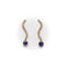 Boucles d'oreilles Boucles d'oreilles pendantes vintage - Or 14K, saphirs et diamants 58 Facettes