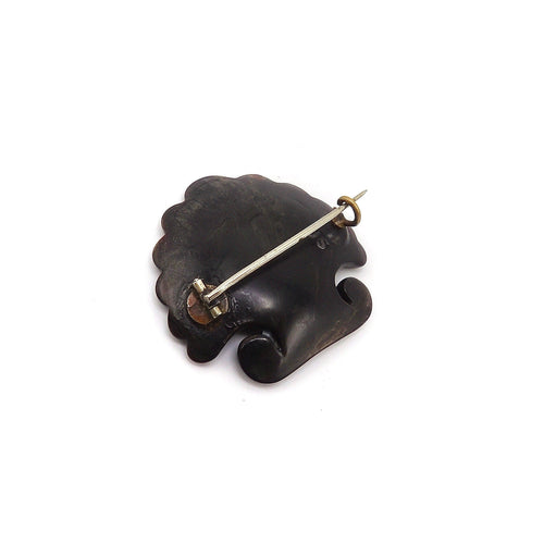 Broche Broche pique - Coquille en écaille avec incrustations en or 14K et argent 58 Facettes