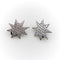 Boucles d'oreilles Oscar Heyman - Boucles d’oreilles étoiles pavées de diamants en platine 58 Facettes A10006