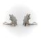 Boucles d'oreilles Oscar Heyman - Boucles d’oreilles étoiles pavées de diamants en platine 58 Facettes A10006