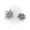 Boucles d'oreilles Oscar Heyman - Boucles d’oreilles étoiles pavées de diamants en platine 58 Facettes A10006
