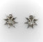 Boucles d'oreilles Oscar Heyman - Boucles d’oreilles étoiles pavées de diamants en platine 58 Facettes A10006