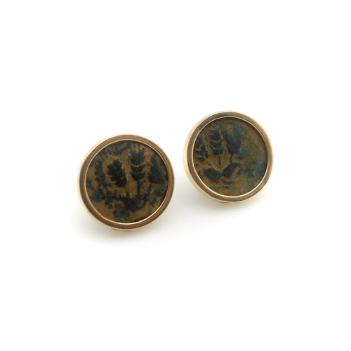 Boucles d'oreilles King Agrippa I - Boucles d’oreilles pièces antiques en or 14K 58 Facettes