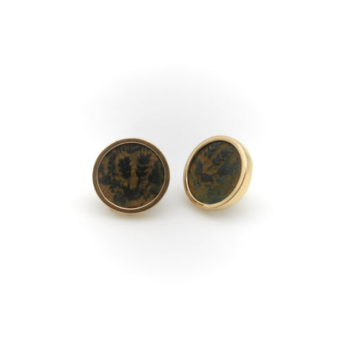 Boucles d'oreilles King Agrippa I - Boucles d’oreilles pièces antiques en or 14K 58 Facettes