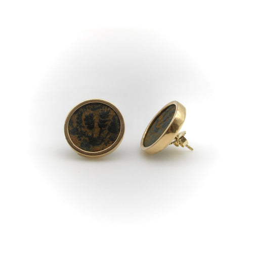 Boucles d'oreilles King Agrippa I - Boucles d’oreilles pièces antiques en or 14K 58 Facettes