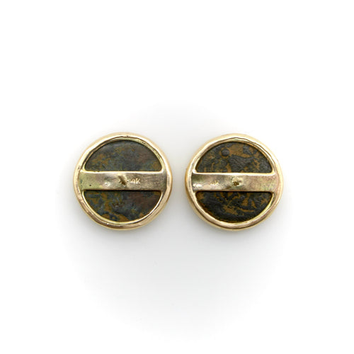 Boucles d'oreilles King Agrippa I - Boucles d’oreilles pièces antiques en or 14K 58 Facettes