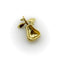 Pendentif Charm poire vintage en or 18k, diamants et émail vert 58 Facettes