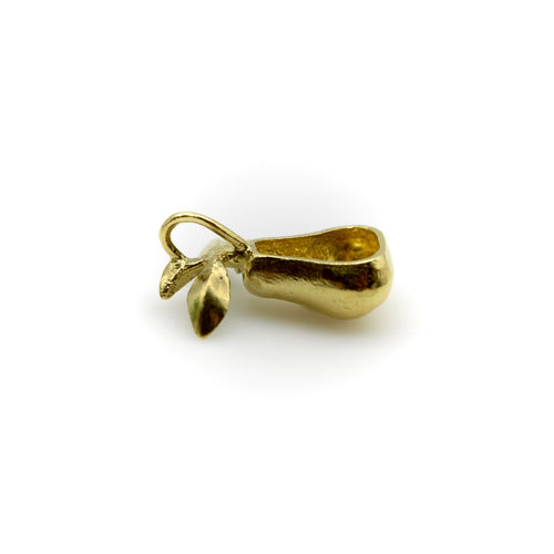 Pendentif Charm poire vintage en or 18k, diamants et émail vert 58 Facettes