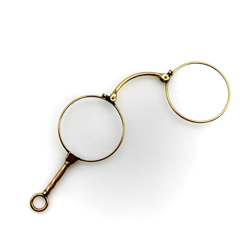 Boucles d'oreilles Lorgnette mécanique édouardienne en or 14K 58 Facettes