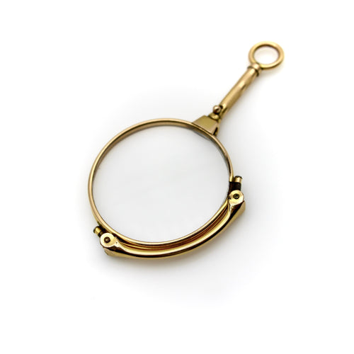Boucles d'oreilles Lorgnette mécanique édouardienne en or 14K 58 Facettes