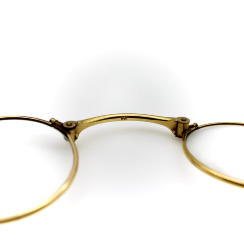 Boucles d'oreilles Lorgnette mécanique édouardienne en or 14K 58 Facettes