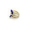 Bague 52 Bague vintage nœud d’amoureux en or jaune 14 carats et émail bleu 58 Facettes