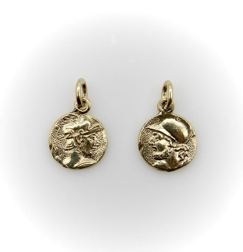 Pendentif Shiebler - Pendentif médaillon Achille guerrier en or 14k 58 Facettes A20061