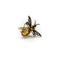 Bague 56 Bague insecte - Or jaune 14K, argent, topazes, perles et grenat 58 Facettes
