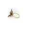 Bague 56 Bague insecte - Or jaune 14K, argent, topazes, perles et grenat 58 Facettes