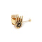 Pendentif Pendentif charm vintage chariot européen en or 14K et émail noir 58 Facettes
