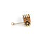 Pendentif Pendentif charm vintage chariot européen en or 14K et émail noir 58 Facettes