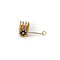 Pendentif Pendentif charm vintage chariot européen en or 14K et émail noir 58 Facettes