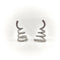 Boucles d'oreilles Vintage - Boucles d’oreilles spirales en or blanc 14k et diamants 58 Facettes