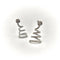 Boucles d'oreilles Vintage - Boucles d’oreilles spirales en or blanc 14k et diamants 58 Facettes