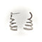 Boucles d'oreilles Vintage - Boucles d’oreilles spirales en or blanc 14k et diamants 58 Facettes