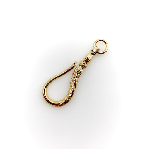 Montre Fermoir crochet de berger signature en or jaune 14K 58 Facettes