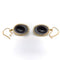 Boucles d'oreilles Époque victorienne - Boucles d’oreilles camées en vulcanite et or jaune 14K 58 Facettes