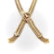 Collier Collier tressé - Collier en or 14K avec fermoir boucle et pampilles 58 Facettes