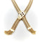 Collier Collier tressé - Collier en or 14K avec fermoir boucle et pampilles 58 Facettes