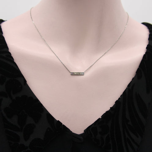 Collier Michael von Krenner - Collier barre en or blanc 14K avec diamant et tourmaline rose 58 Facettes
