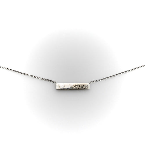 Collier Michael von Krenner - Collier barre en or blanc 14K avec diamant et tourmaline rose 58 Facettes