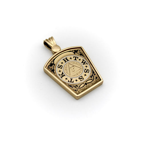 Pendentif Pendentif Royal Arch Masonry - Pendentif en or 14K émaillé 58 Facettes