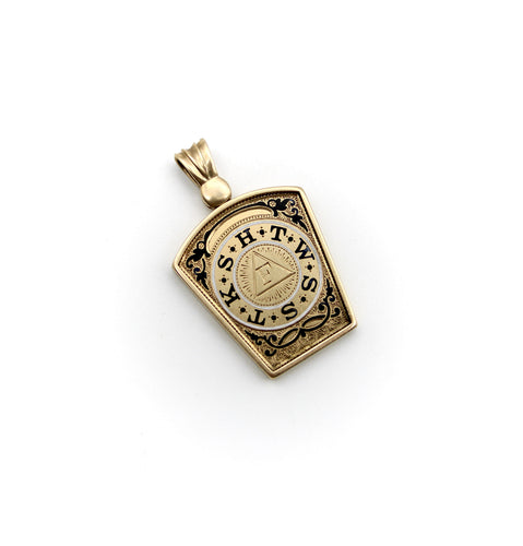 Pendentif Pendentif Royal Arch Masonry - Pendentif en or 14K émaillé 58 Facettes