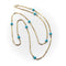 Collier Vintage - Collier station en or 14 carats et perles de turquoise 58 Facettes