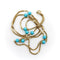 Collier Vintage - Collier station en or 14 carats et perles de turquoise 58 Facettes
