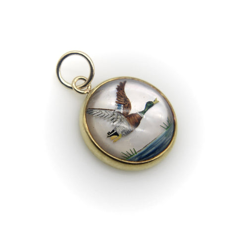 Pendentif Essex Crystal - Pendentif canard colvert en or jaune 18 carats 58 Facettes A20068