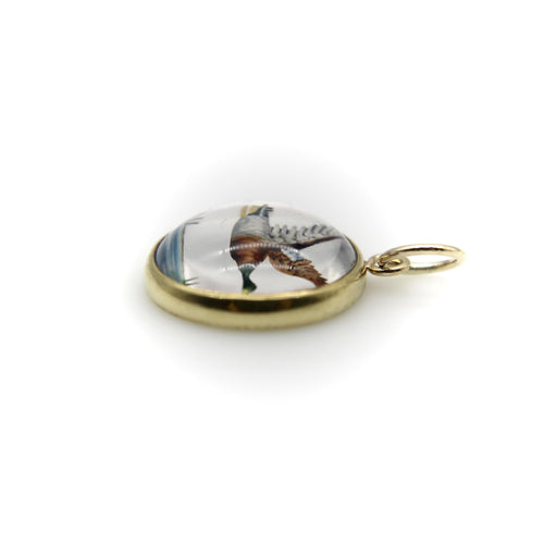 Pendentif Essex Crystal - Pendentif canard colvert en or jaune 18 carats 58 Facettes A20068