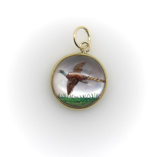 Pendentif Essex Crystal - Pendentif faisan en or 18 carats 58 Facettes A20069