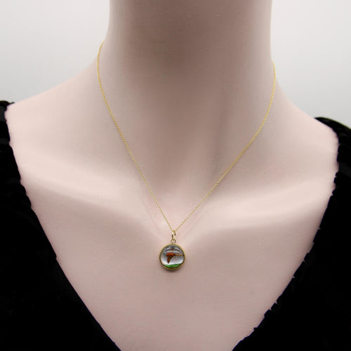 Pendentif Essex Crystal - Pendentif faisan en or 18 carats 58 Facettes A20069