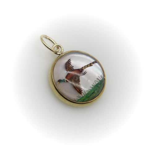Pendentif Essex Crystal - Pendentif faisan en or 18 carats 58 Facettes A20069