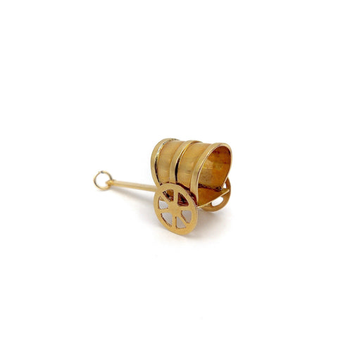 Pendentif Charm chariot bâché vintage américain en or 14K 58 Facettes