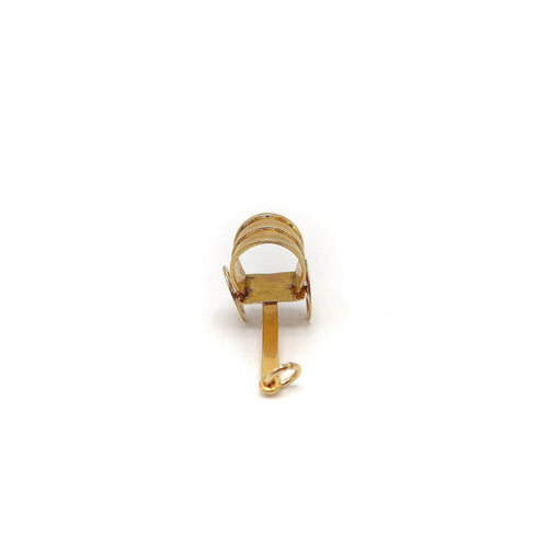 Pendentif Charm chariot bâché vintage américain en or 14K 58 Facettes