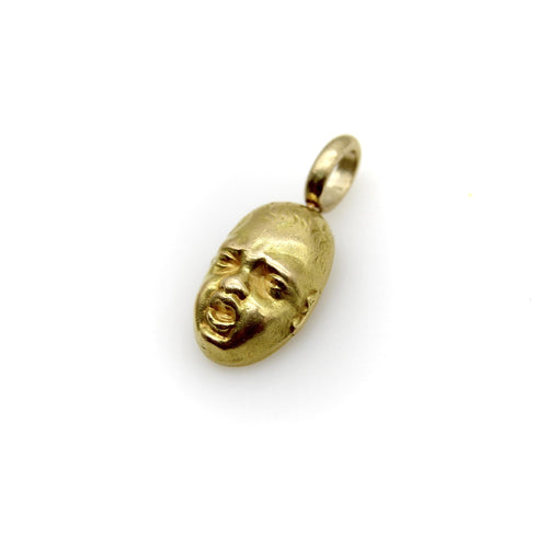 Pendentif Pendentif charm vintage visage de bébé qui pleure en or 18 carats 58 Facettes A2002M