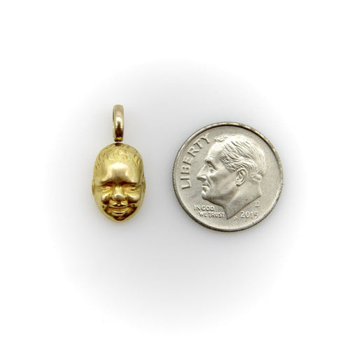 Pendentif Pendentif charm vintage visage de bébé souriant en or 18 carats 58 Facettes A2002N